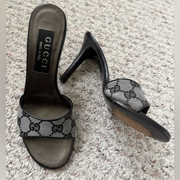 Gucci Black and Gray Heels - Picture 2 of 4